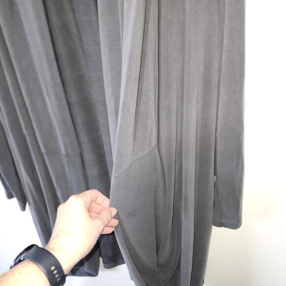 IC by Connie K Gray Black Drape Front Cardigan Sweater Women’s Medium Knit - Picture 4 of 7